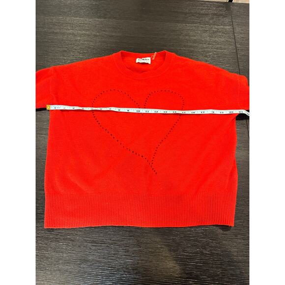 27 Miles Malibu 100% Cashmere Heart Sweater Red Size XS - Picture 8 of 9